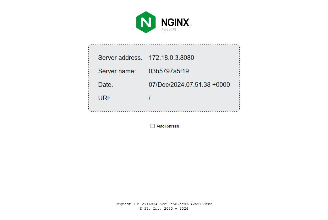 nginx hello page